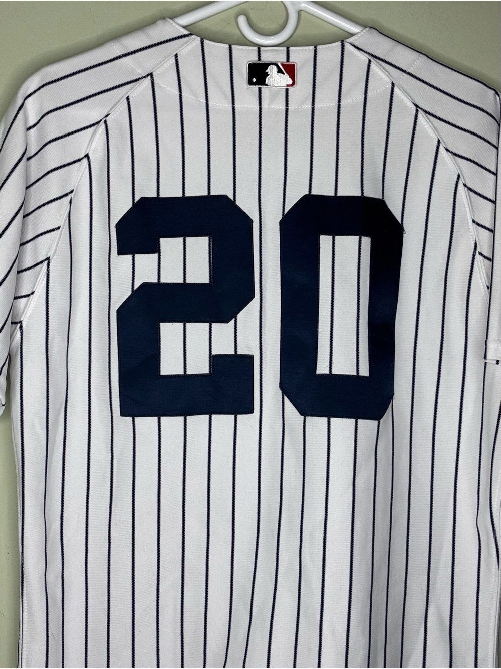 Jorge Posada New York Yankees Majestic Authentic home pinstripe jersey, size 40 - Picture 4 of 8